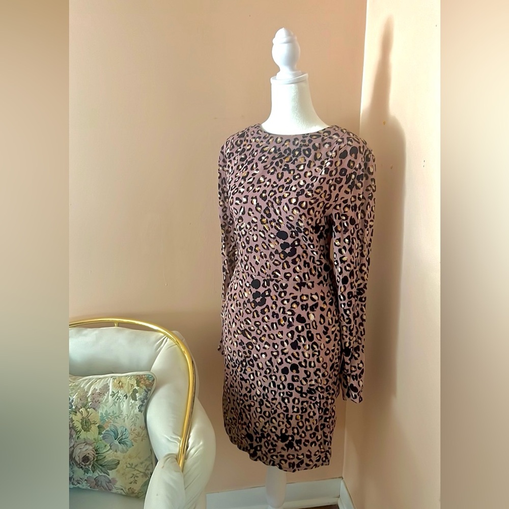 H&M leopard lilac dress